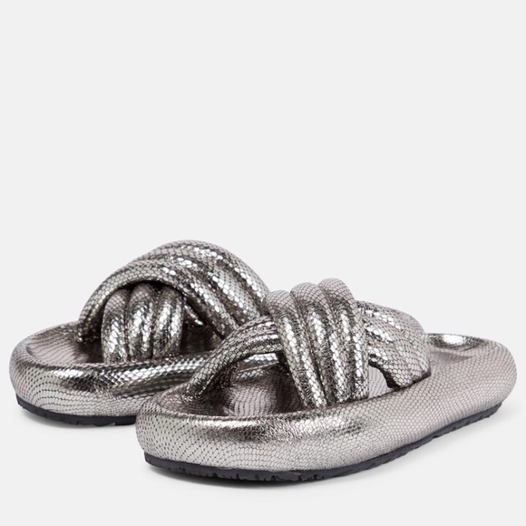 ISABEL MARANT Niloo snake-effect leather sandals - Picture 2 of 6